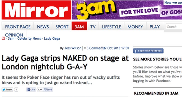 Striptease, Nattklubb, Lady Gaga